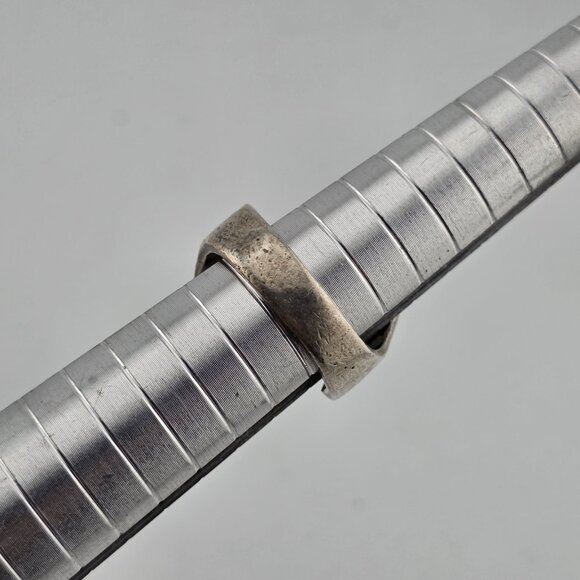 STERLING SILVER Ring MCM MODERN MODERNIST Koppel Abstract SIGNED HEAVY 6.5 VTG - Picture 4 of 13